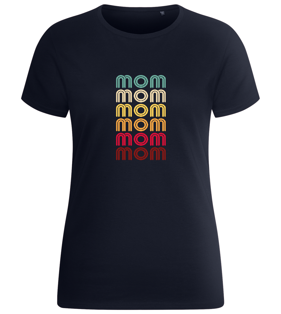 Colourful Mom Design - Basic women's fitted t-shirt_FRENCH NAVY_front