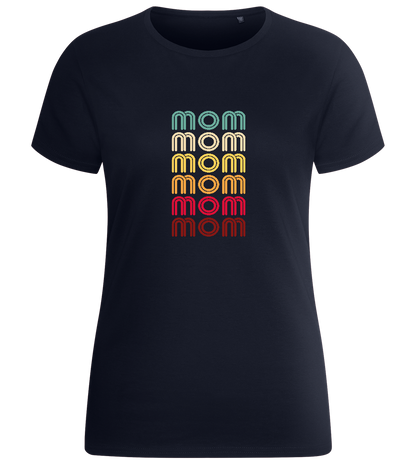 Colourful Mom Design - Basic women's fitted t-shirt_FRENCH NAVY_front