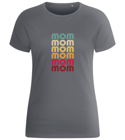 Colourful Mom Design - Basic women's fitted t-shirt_MOUSE GREY_front