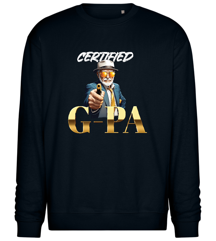 Certified G-Pa Design - Comfort Essential Unisex Sweater_BLACK_front