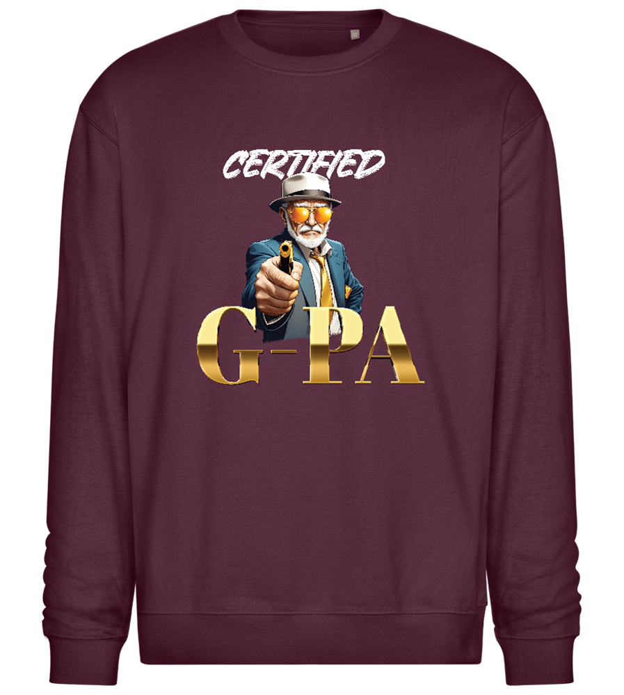 Certified G-Pa Design - Comfort Essential Unisex Sweater_BORDEAUX_front