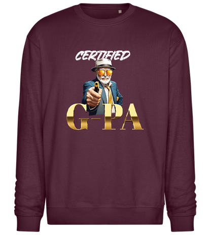 Certified G-Pa Design - Comfort Essential Unisex Sweater_BORDEAUX_front