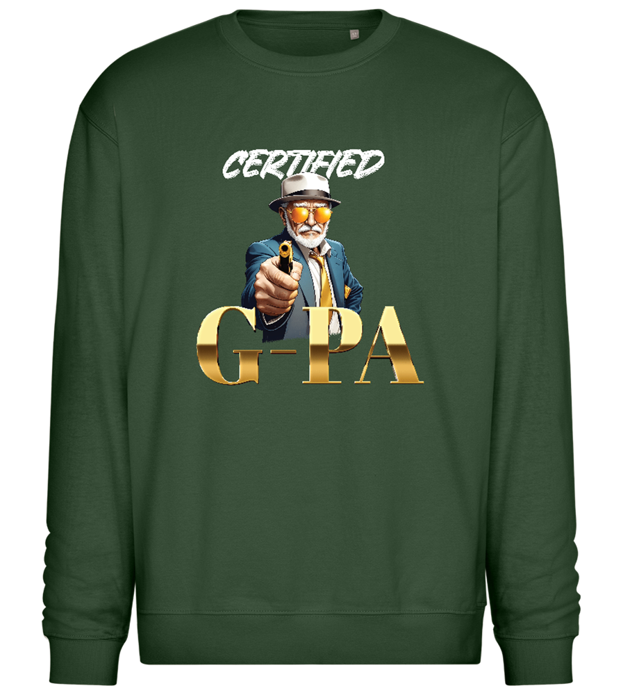 Certified G-Pa Design - Comfort Essential Unisex Sweater_GREEN BOTTLE_front