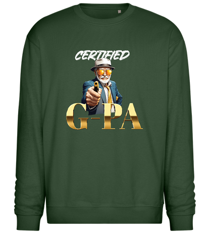 Certified G-Pa Design - Comfort Essential Unisex Sweater_GREEN BOTTLE_front