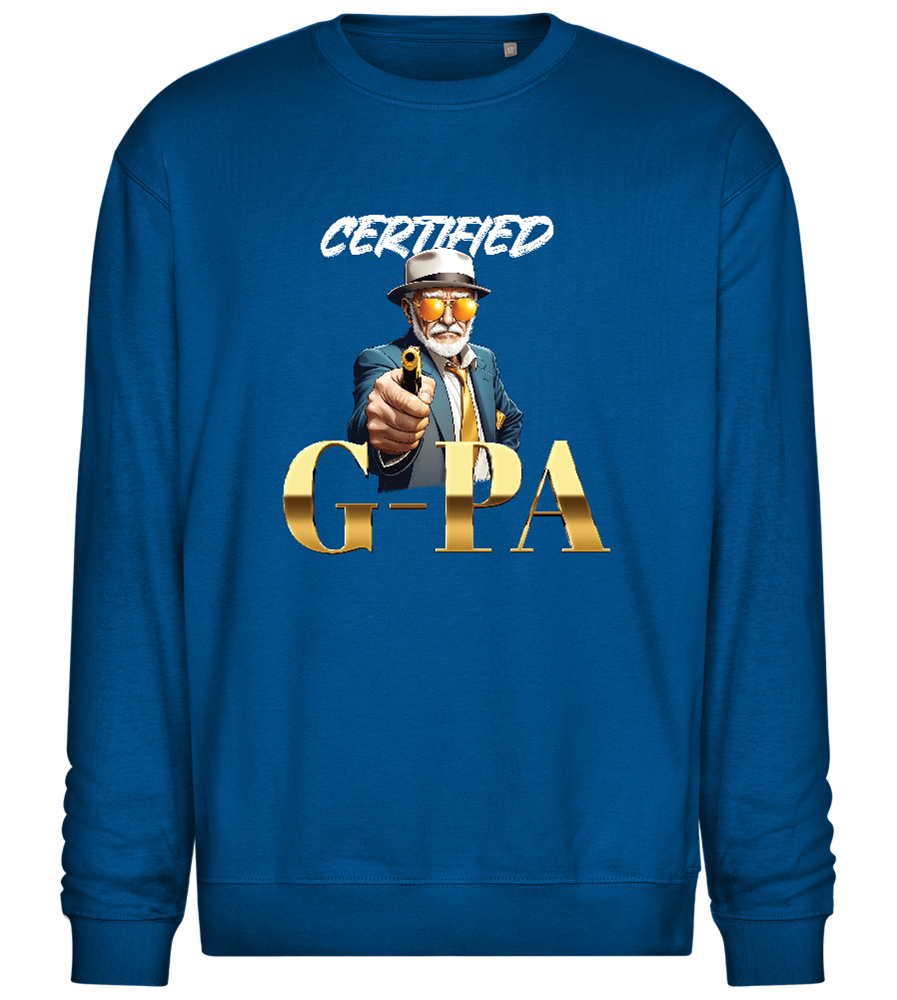 Certified G-Pa Design - Comfort Essential Unisex Sweater_ROYAL_front