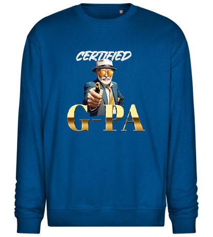 Certified G-Pa Design - Comfort Essential Unisex Sweater_ROYAL_front