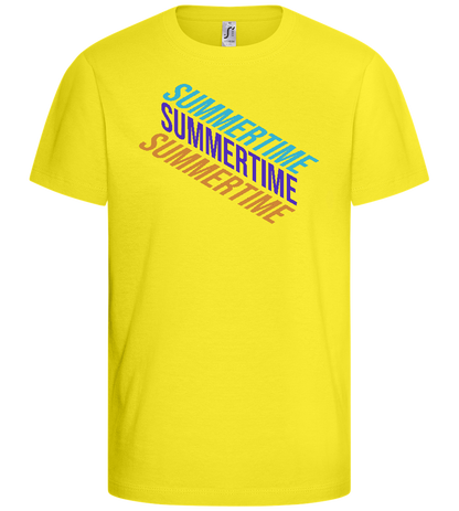 Summertime Text Design - Basic kids t-shirt_LEMON_front