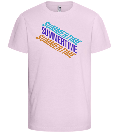 Summertime Text Design - Basic kids t-shirt_LIGHT PINK_front