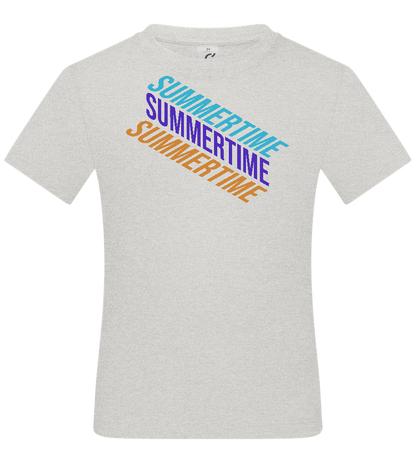 Summertime Text Design - Basic kids t-shirt_VIBRANT WHITE_front