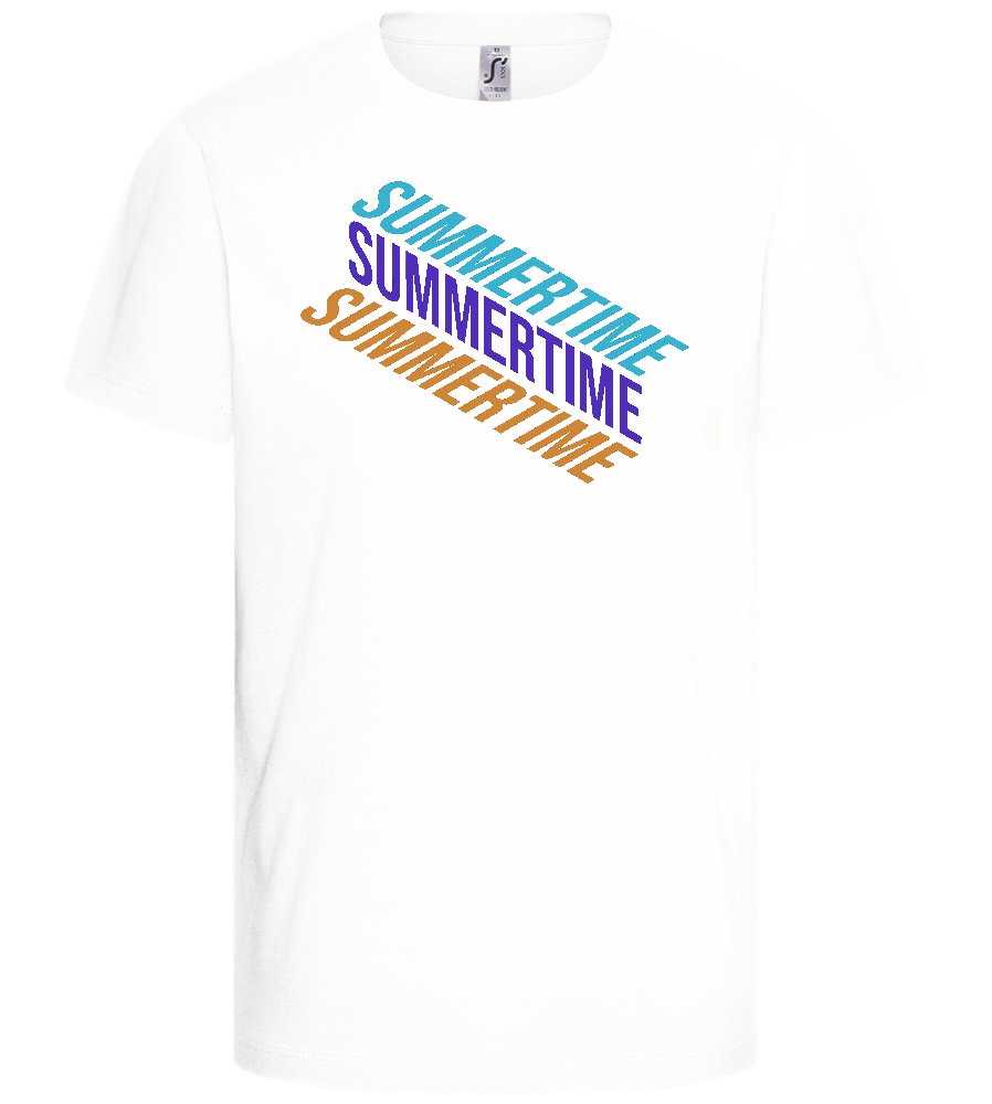 Summertime Text Design - Basic kids t-shirt_WHITE_front