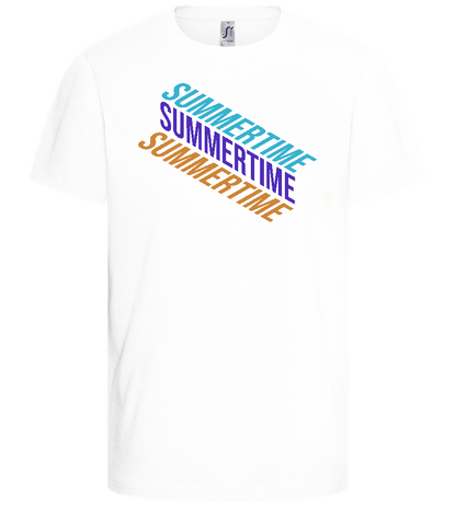 Summertime Text Design - Basic kids t-shirt_WHITE_front