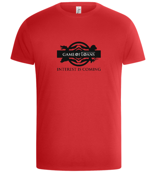 Interest is Coming Design - Basic Unisex T-Shirt_RED_front