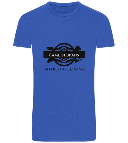 Interest is Coming Design - Basic Unisex T-Shirt_ROYAL_front