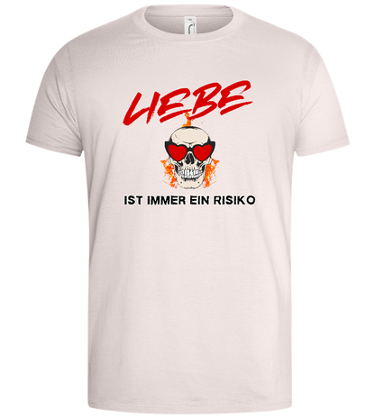 Liebe Ist Ein Risiko Design - Basic men's t-shirt_LIGHT PINK_front