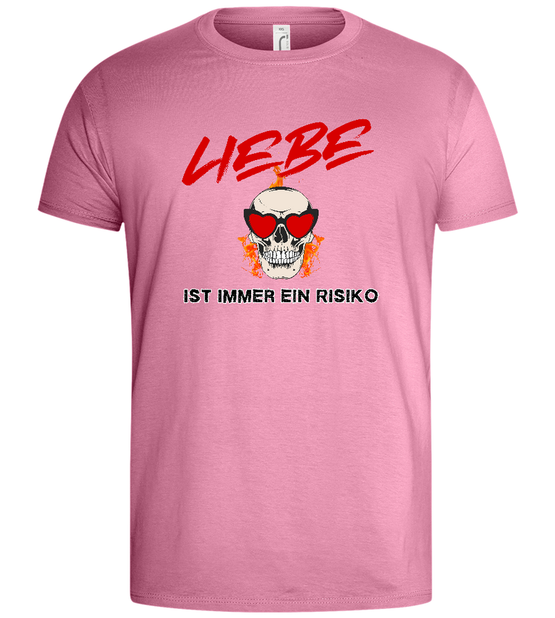 Liebe Ist Ein Risiko Design - Basic men's t-shirt_PINK ORCHID_front