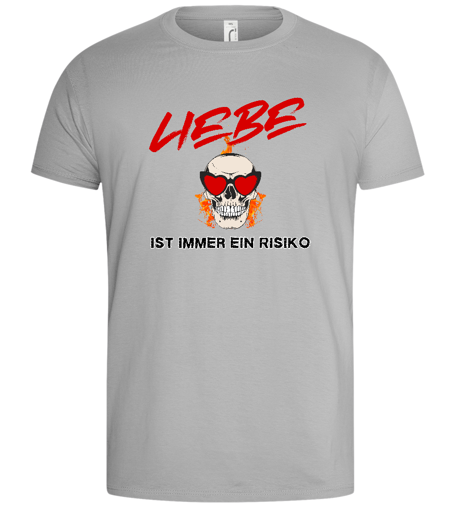 Liebe Ist Ein Risiko Design - Basic men's t-shirt_PURE GRAY_front