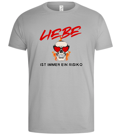 Liebe Ist Ein Risiko Design - Basic men's t-shirt_PURE GRAY_front