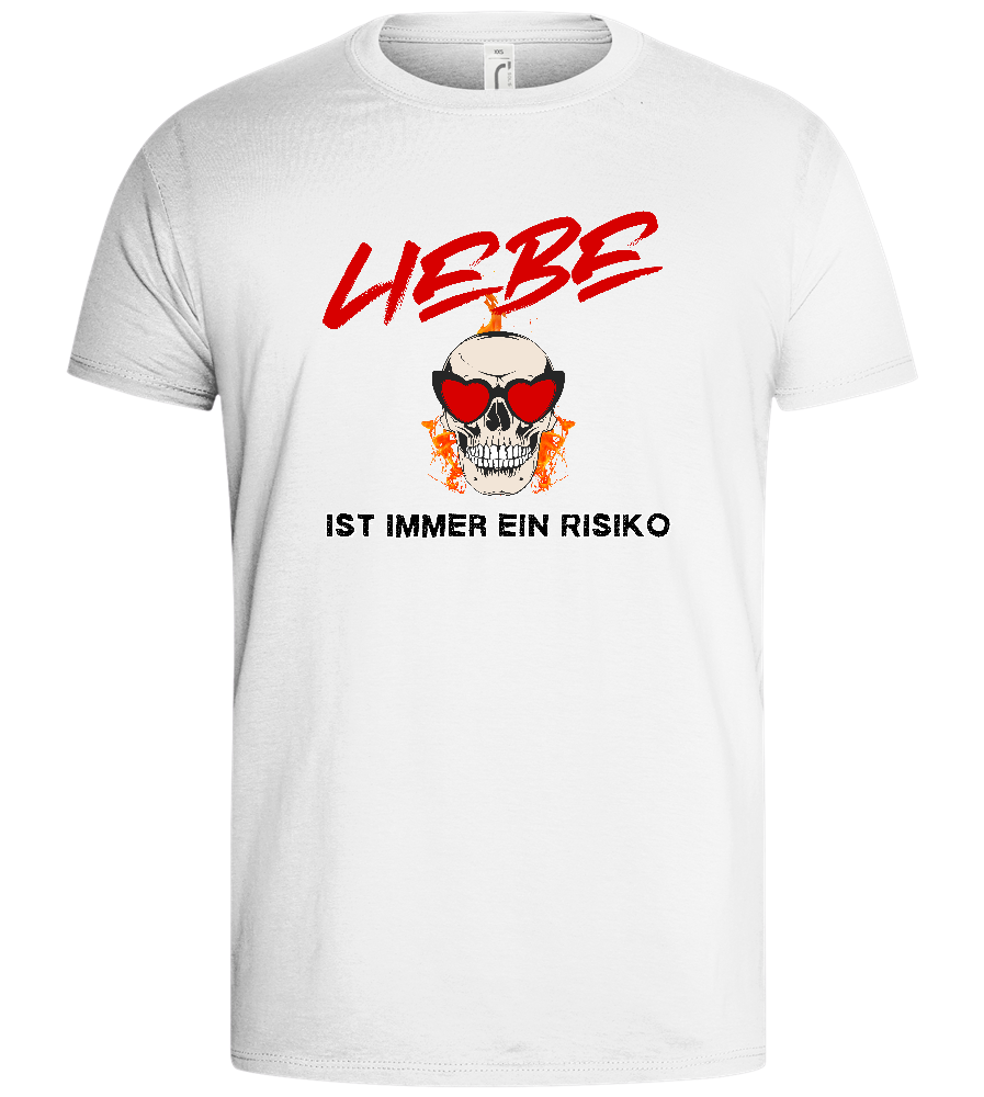 Liebe Ist Ein Risiko Design - Basic men's t-shirt_WHITE_front