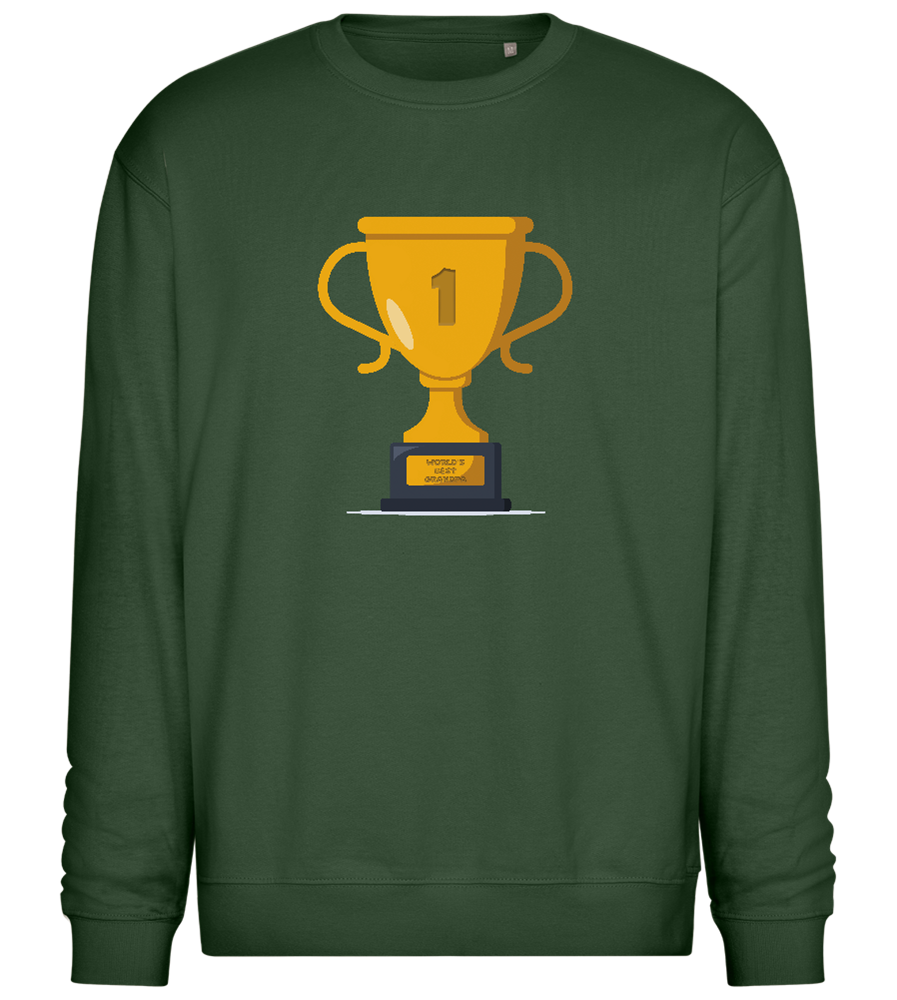 #1 Grandpa Design - Comfort Essential Unisex Sweater_GREEN BOTTLE_front