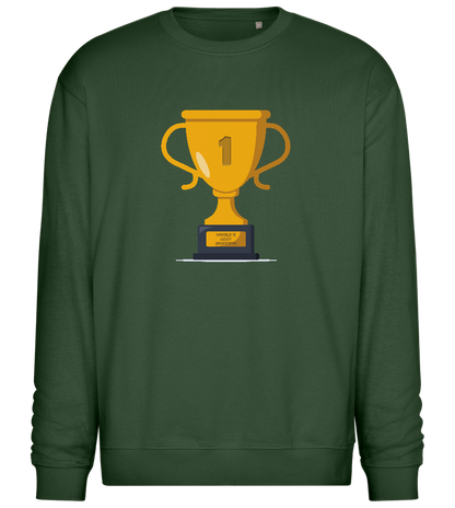 #1 Grandpa Design - Comfort Essential Unisex Sweater_GREEN BOTTLE_front