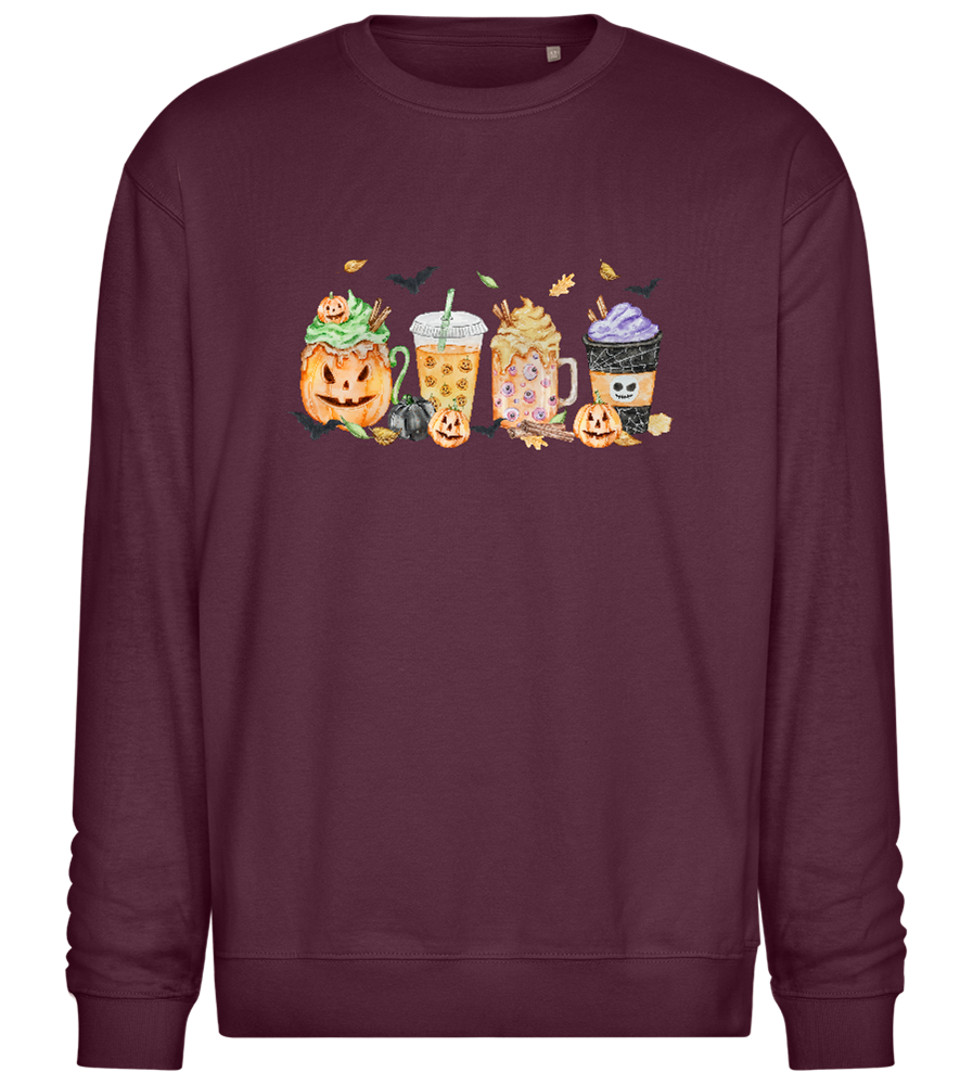 Halloween Themed Drinks Design - Comfort Essential Unisex Sweater_BORDEAUX_front