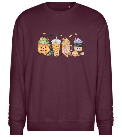 Halloween Themed Drinks Design - Comfort Essential Unisex Sweater_BORDEAUX_front