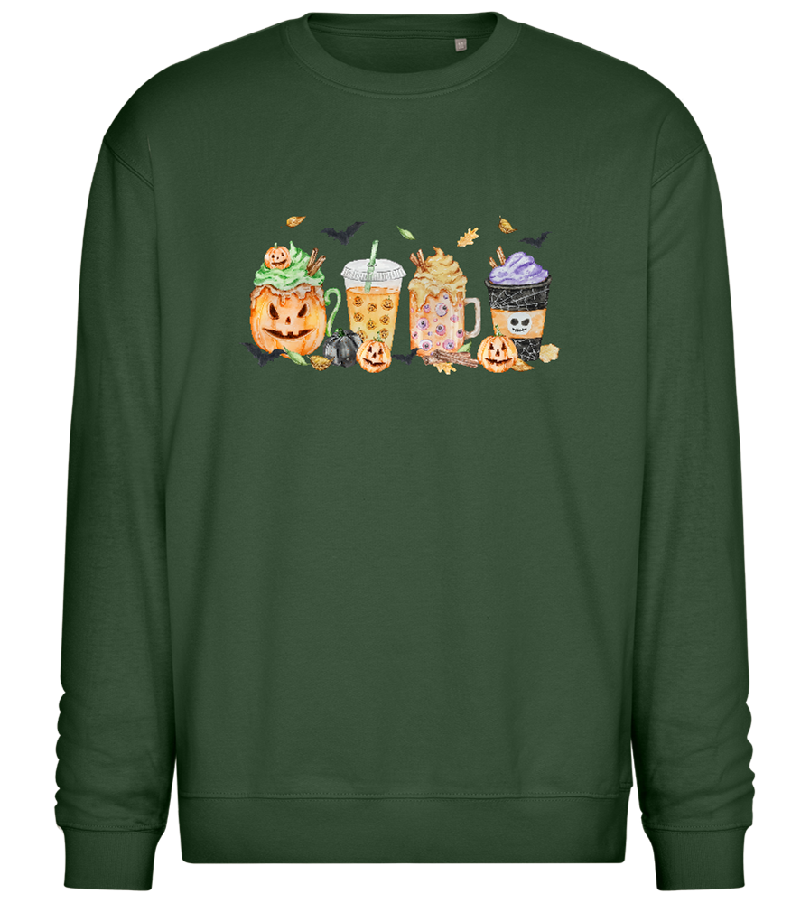 Halloween Themed Drinks Design - Comfort Essential Unisex Sweater_GREEN BOTTLE_front