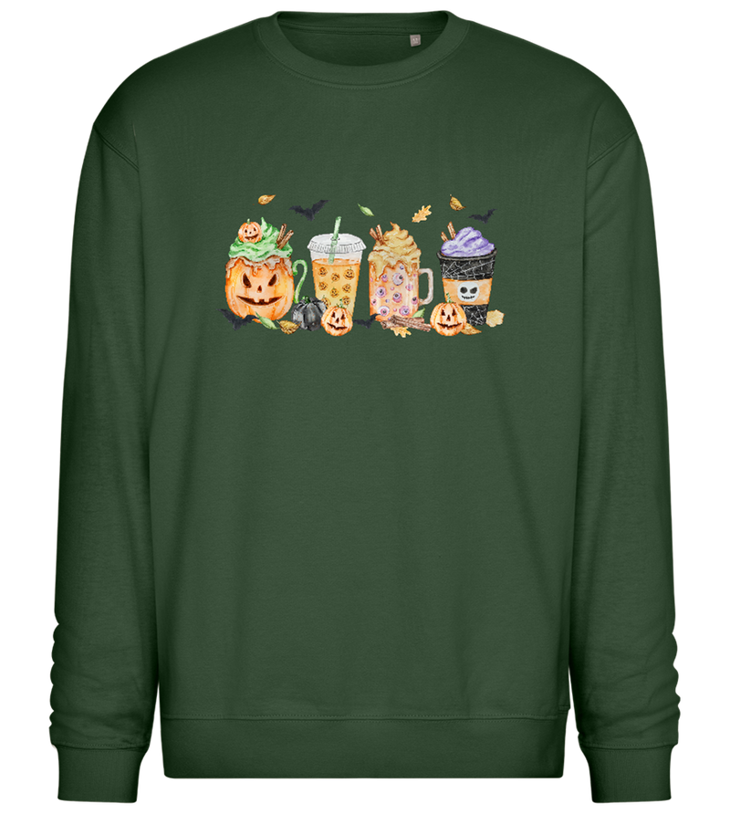 Halloween Themed Drinks Design - Comfort Essential Unisex Sweater_GREEN BOTTLE_front