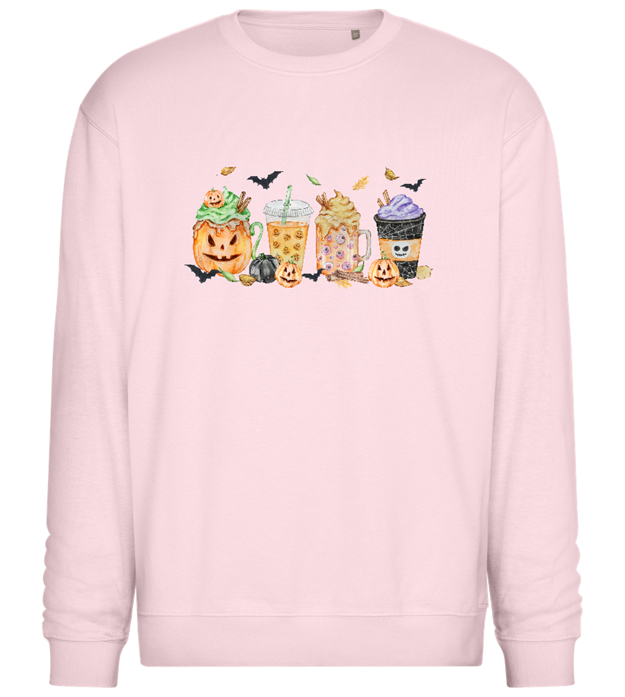 Halloween Themed Drinks Design - Comfort Essential Unisex Sweater_LIGHT PEACH ROSE_front