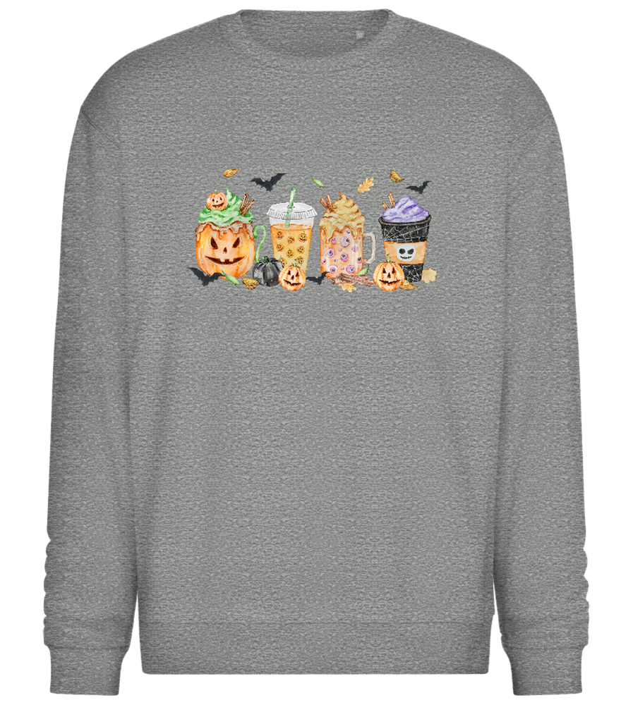 Halloween Themed Drinks Design - Comfort Essential Unisex Sweater_ORION GREY II_front