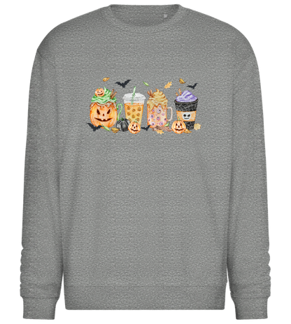 Halloween Themed Drinks Design - Comfort Essential Unisex Sweater_ORION GREY II_front