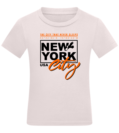 The City That Never Sleeps Design - Comfort kids fitted t-shirt_LIGHT PINK_front
