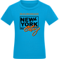 The City That Never Sleeps Design - Comfort kids fitted t-shirt_TURQUOISE_front