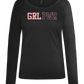 Girl Power 3 Design - Comfort women's long sleeve t-shirt_DEEP BLACK_front