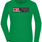 Girl Power 3 Design - Comfort women's long sleeve t-shirt_MEADOW GREEN_front