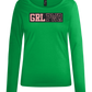 Girl Power 3 Design - Comfort women's long sleeve t-shirt_MEADOW GREEN_front