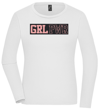 Girl Power 3 Design - Comfort women's long sleeve t-shirt_WHITE_front