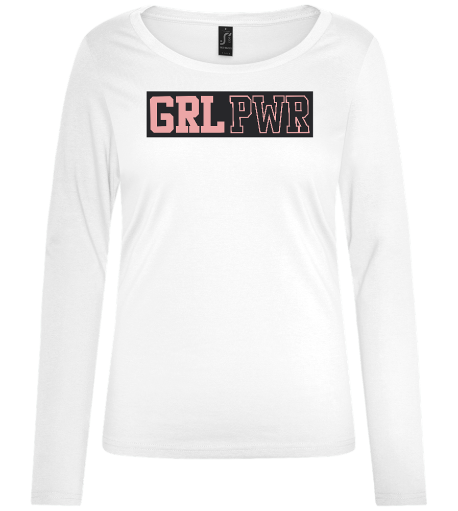 Girl Power 3 Design - Comfort women's long sleeve t-shirt_WHITE_front