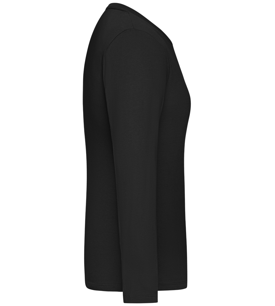 Girl Power 3 Design - Comfort women's long sleeve t-shirt_DEEP BLACK_right