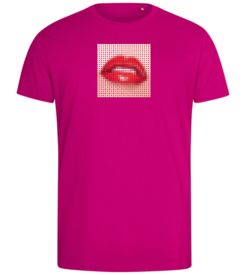 Polkadot Design - Comfort men's fitted t-shirt_FUCHSIA_front