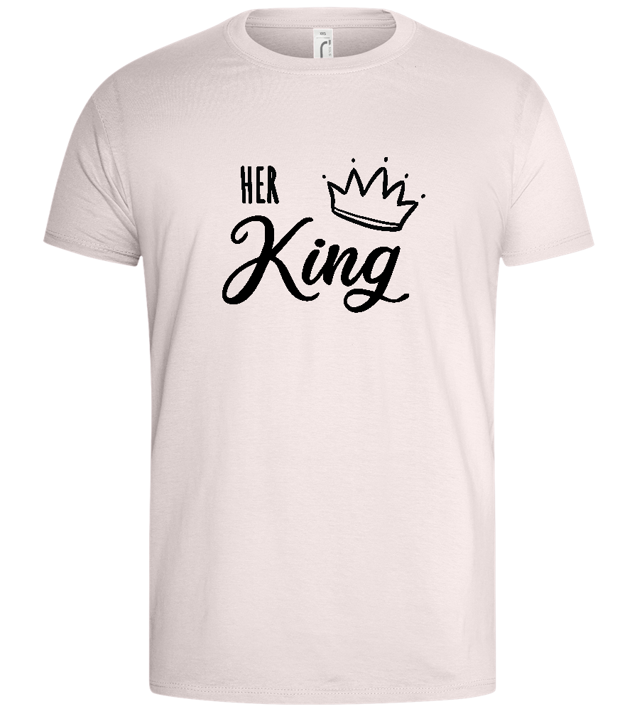 Her King Crown Design - Basic men's t-shirt_LIGHT PINK_front