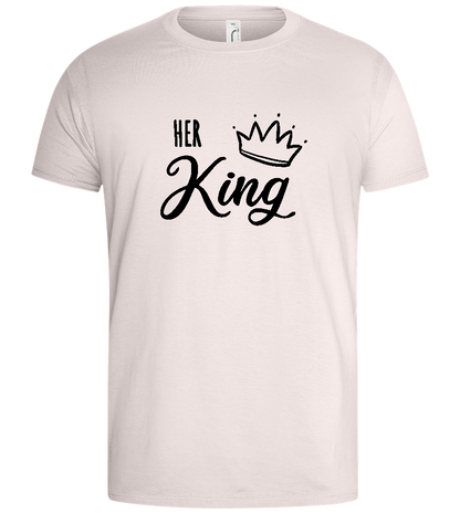 Her King Crown Design - Basic men's t-shirt_LIGHT PINK_front