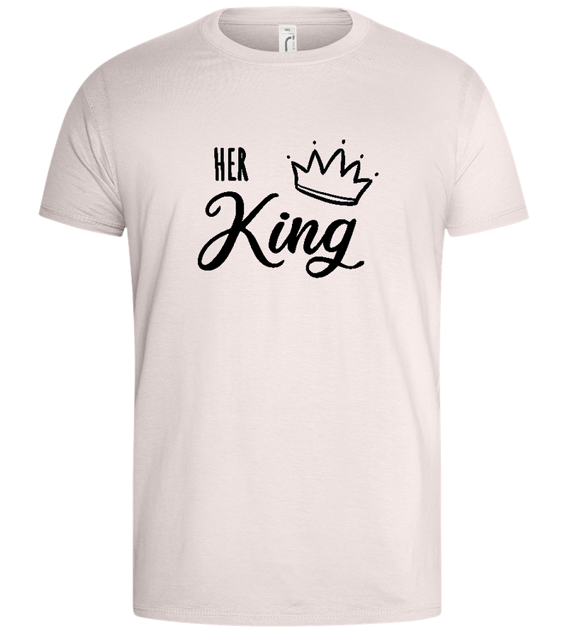 Her King Crown Design - Basic men's t-shirt_LIGHT PINK_front