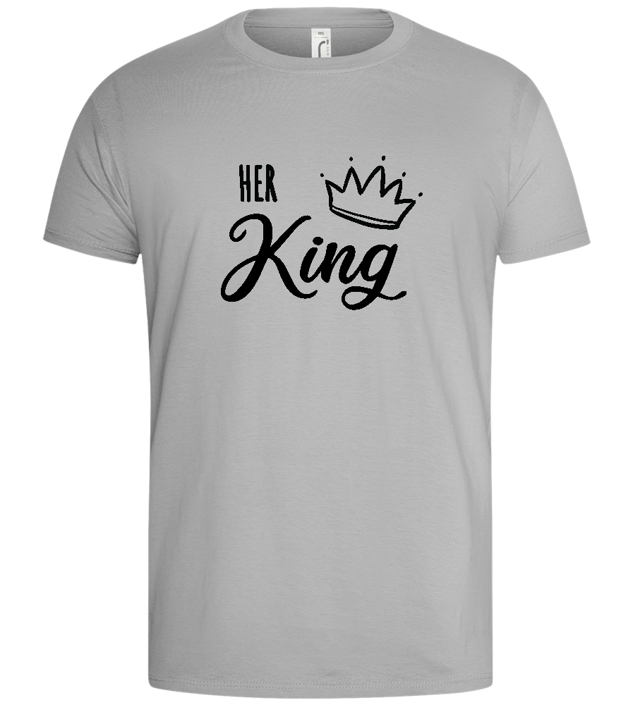 Her King Crown Design - Basic men's t-shirt_PURE GRAY_front