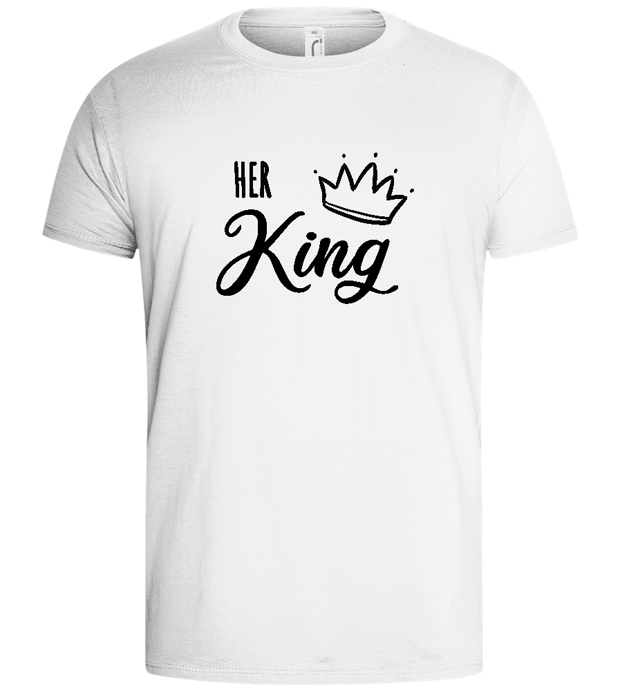 Her King Crown Design - Basic men's t-shirt_WHITE_front