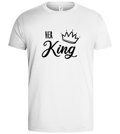 Her King Crown Design - Basic men's t-shirt_WHITE_front