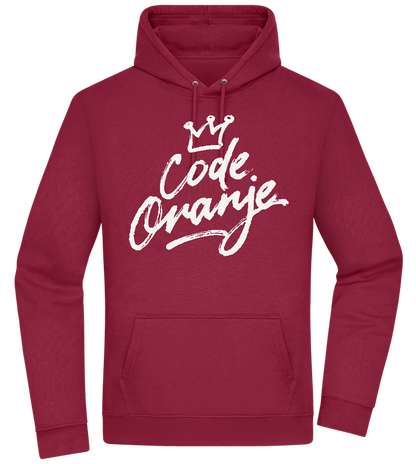 Code Oranje Kroontje Design - Premium Essential Unisex Hoodie_BORDEAUX_front