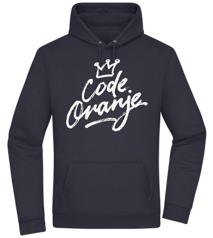 Code Oranje Kroontje Design - Premium Essential Unisex Hoodie_FRENCH NAVY_front