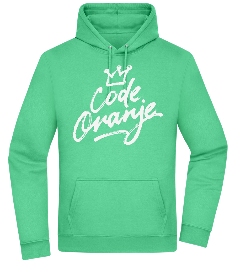 Code Oranje Kroontje Design - Premium Essential Unisex Hoodie_SPRING GREEN_front