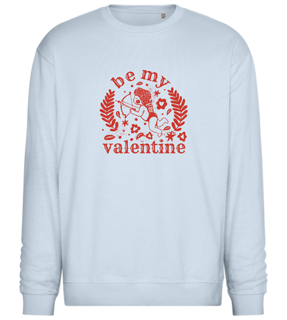 Be My Valentine Design  - Comfort Essential Unisex Sweater_CREAMY BLUE_front